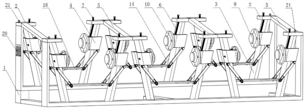A multi-group cable reel pay-off device