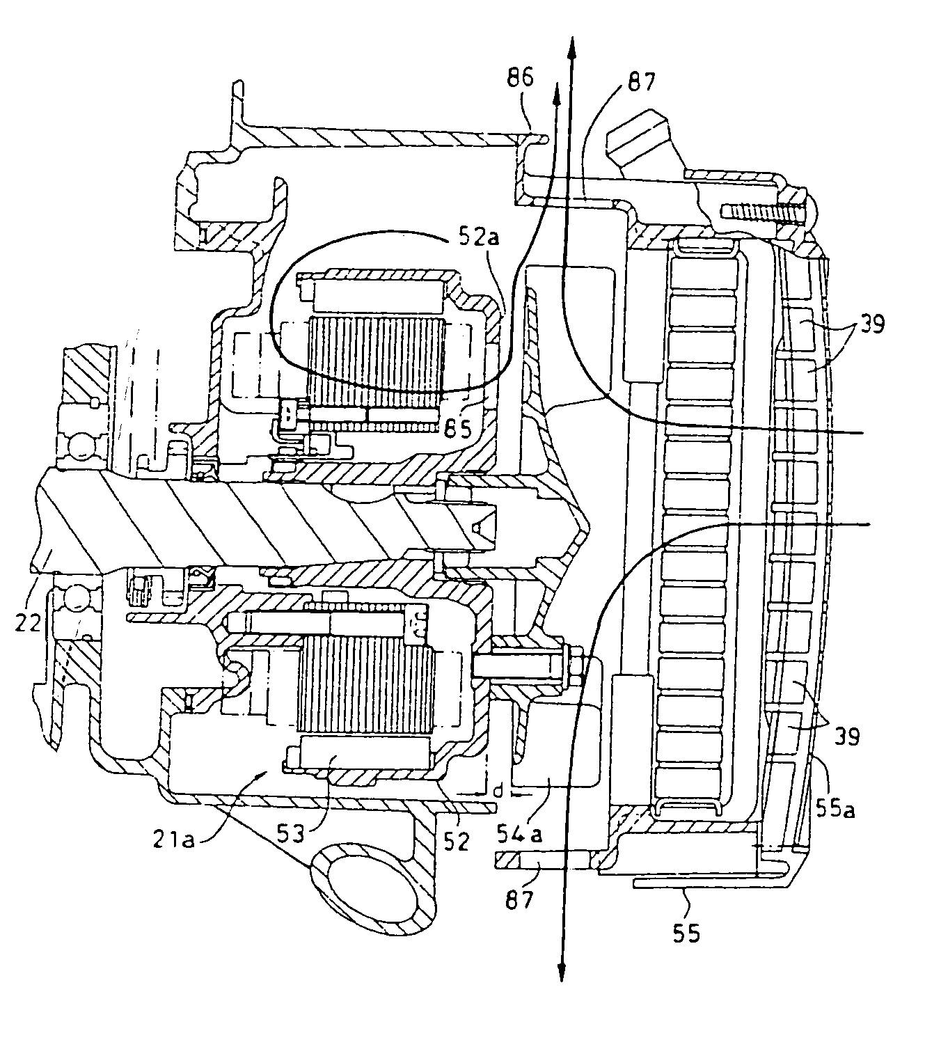 Motor cooling structure for electric vehicle