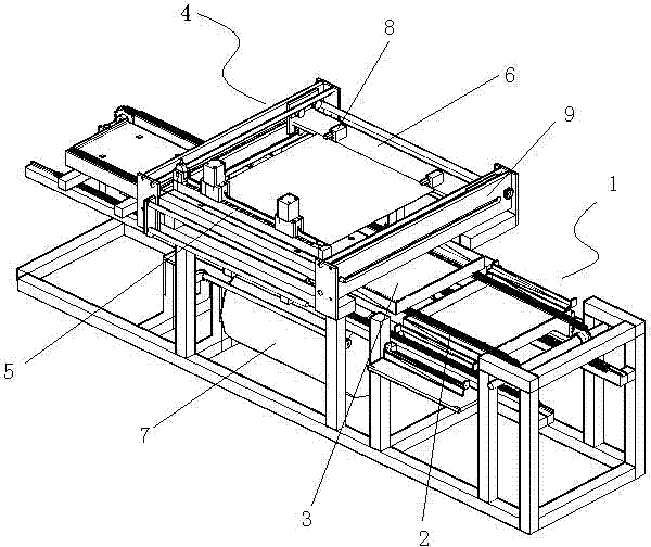 Automatic paper paving device