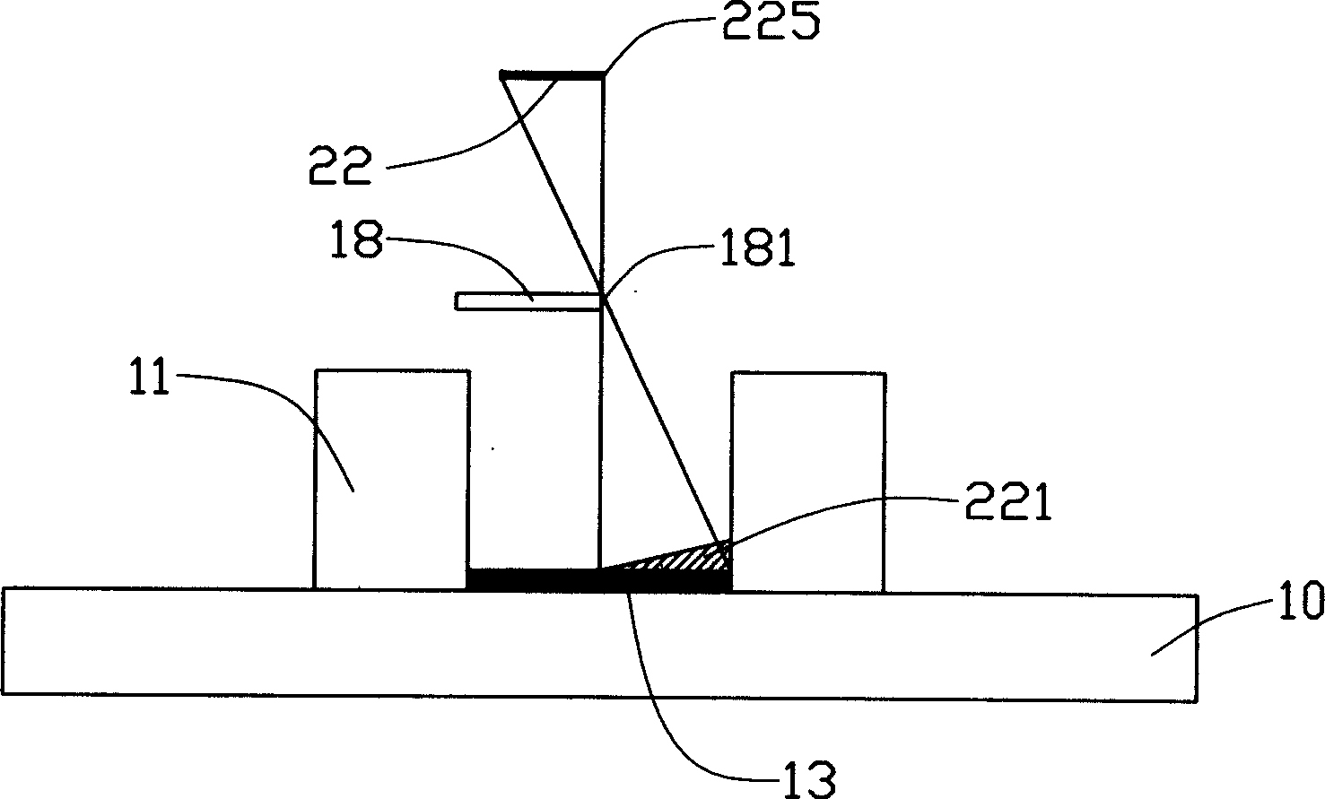 Carbon nanometer tube array structure and growing method thereof