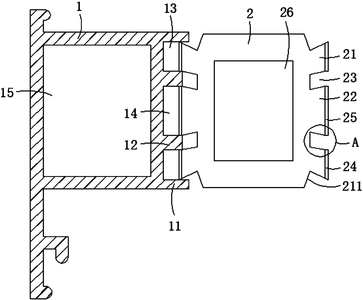 Metal section and heat-insulation section assembling structure