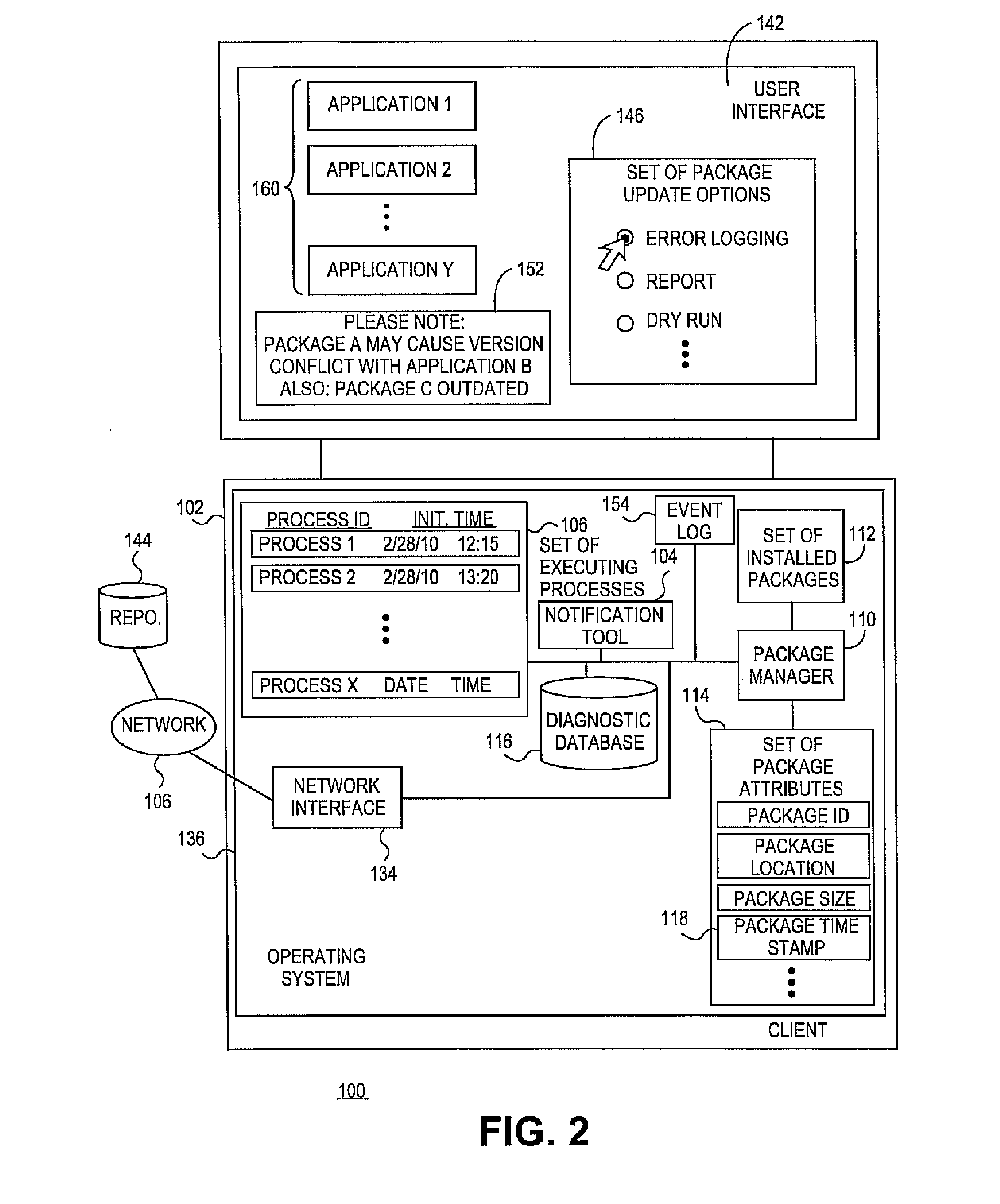 Systems and methods for initiating software repairs in conjunction with software package updates