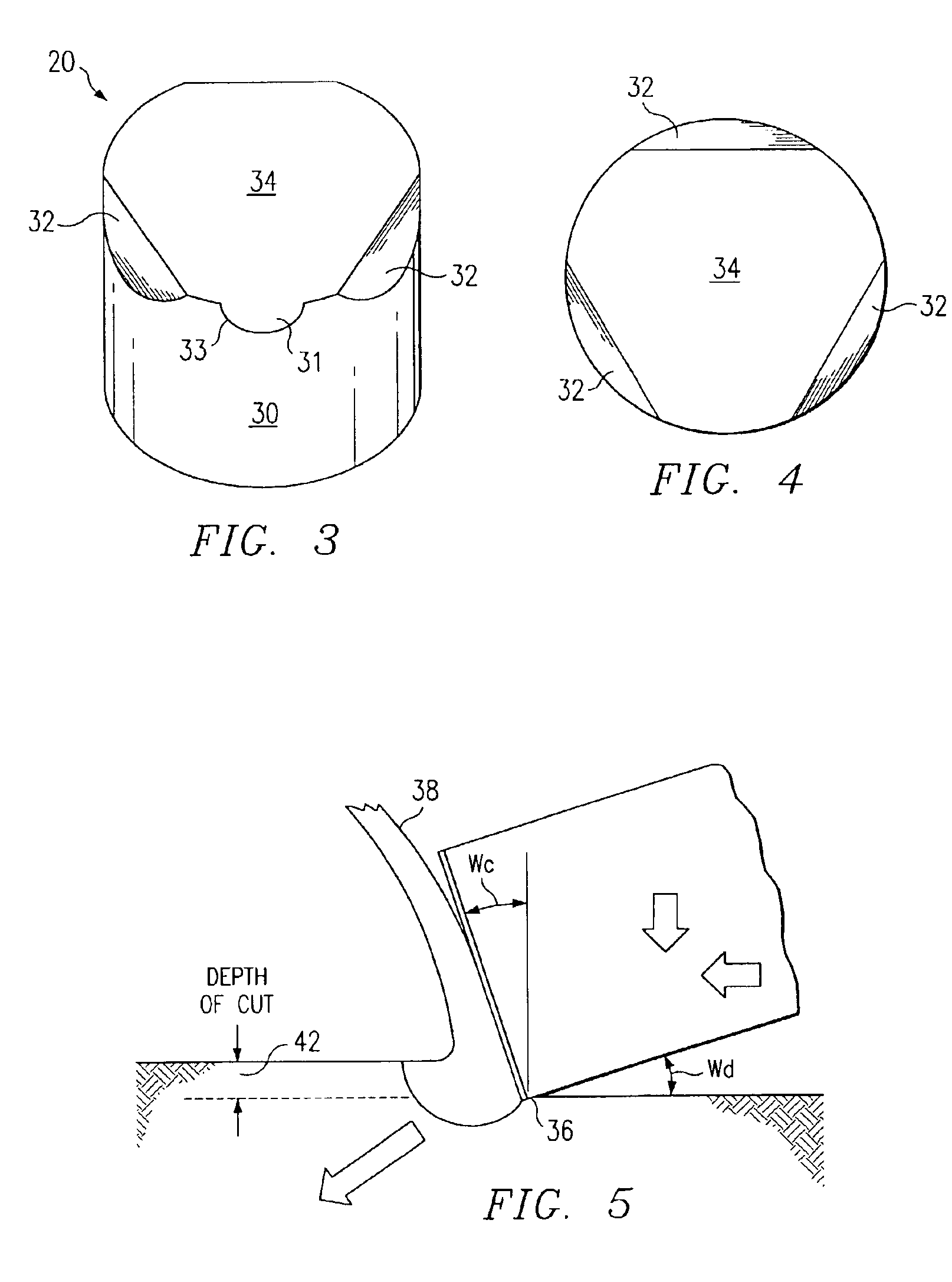 Low-contact area cutting element