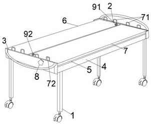 Patient transfer bed with detachable bed board