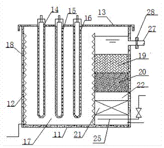 Combined apparatus for advanced treatment of high concentration organic waste water