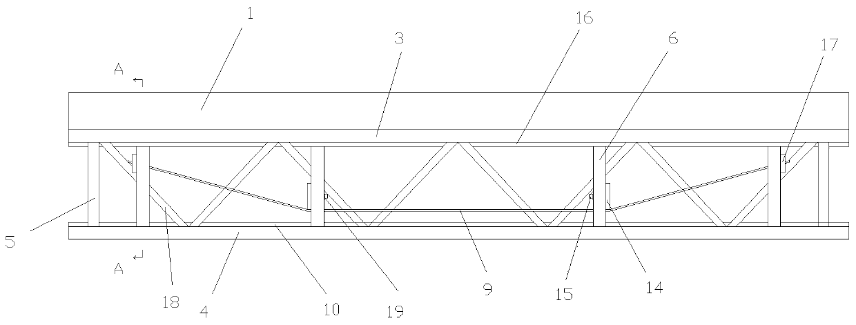 Prefabricated type external prestressed steel truss combination beam structure and construction method thereof