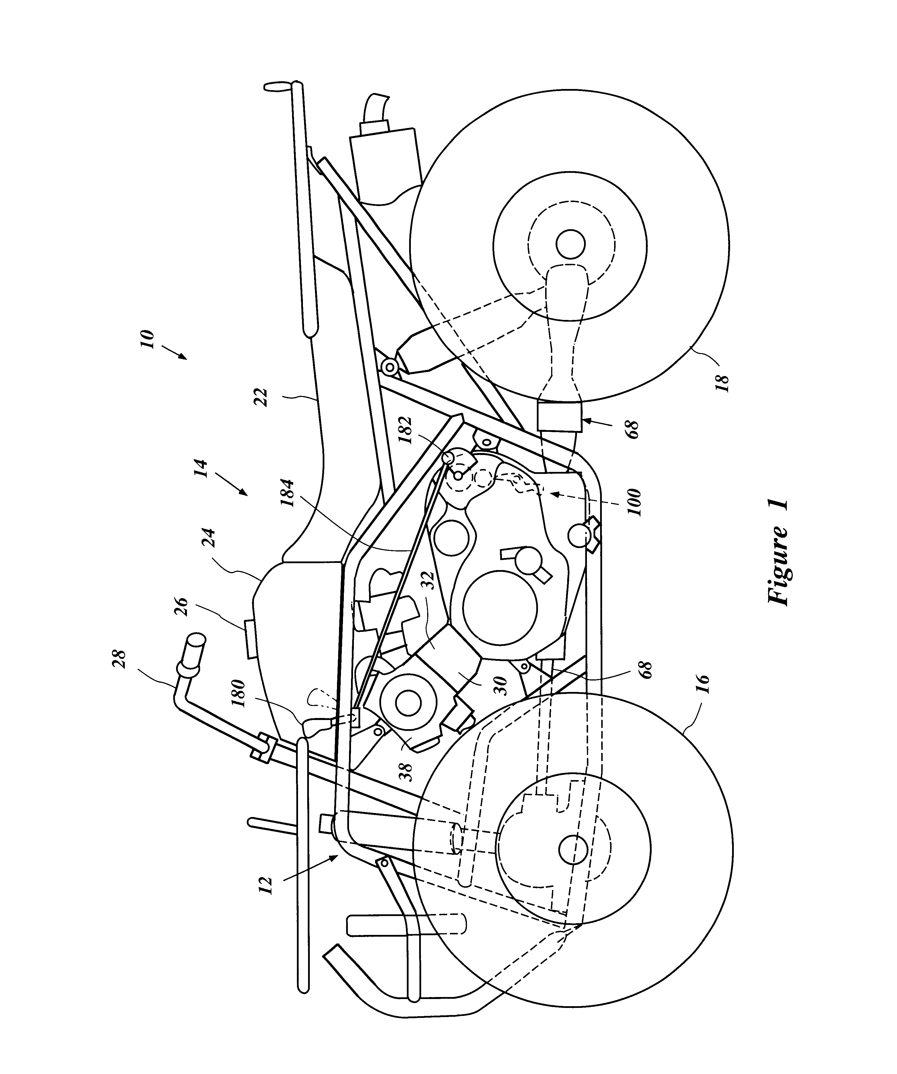 Transmission lock for all-terrain vehicle