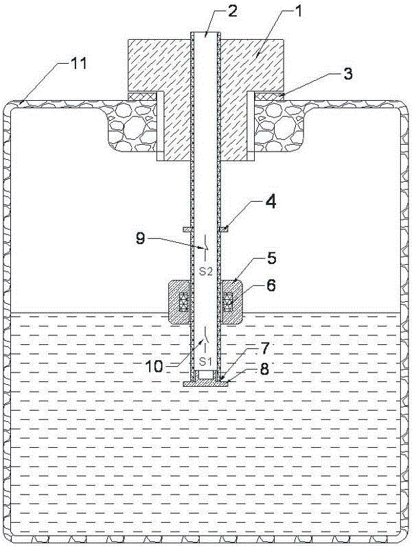 Liquid level switch with hysteresis function