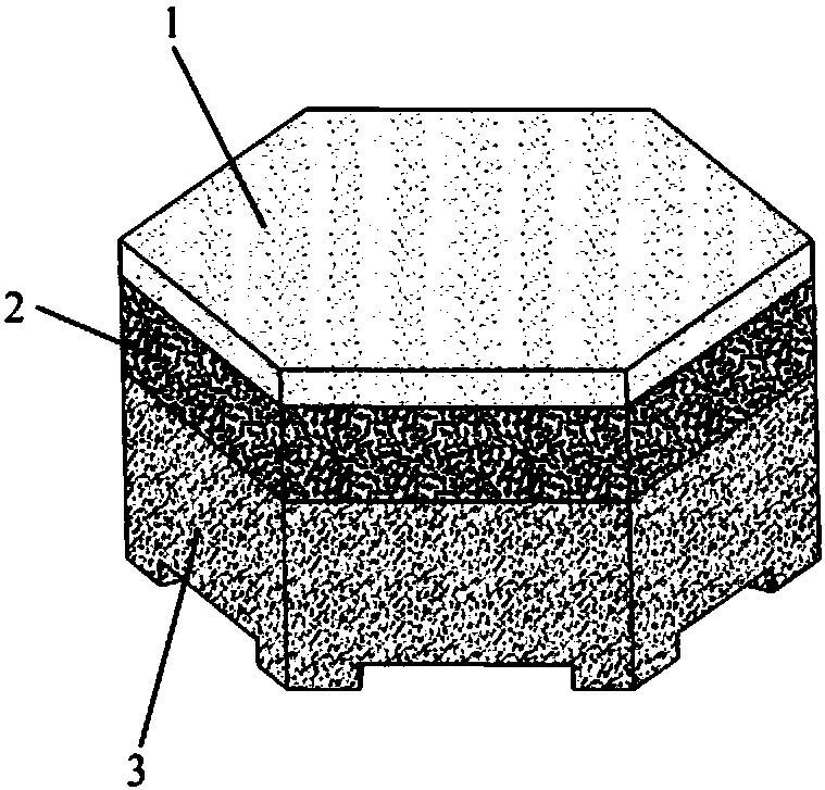 Photocatalysis and biological purification integrated type ecological revetment building block and preparation method thereof