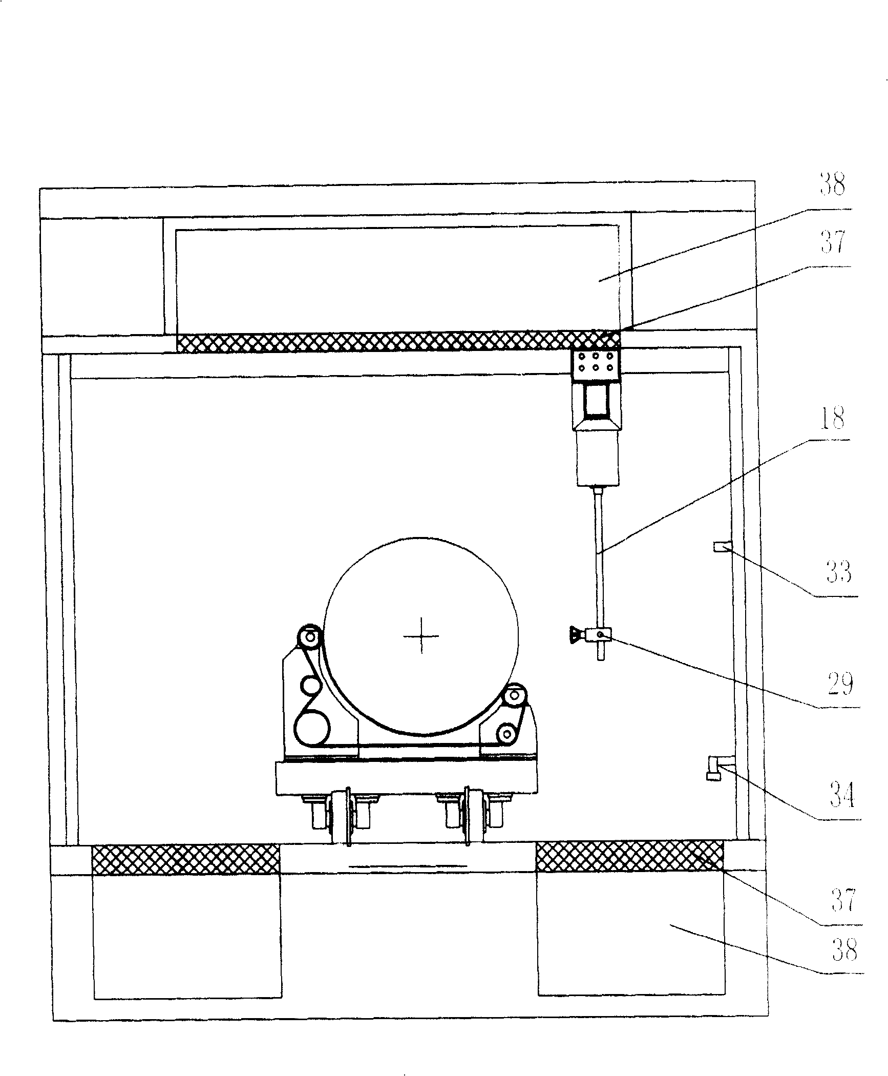 Automatic lacquer spraying system for surface of rotating body