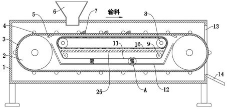 Iron filings distributing device for fastener processing