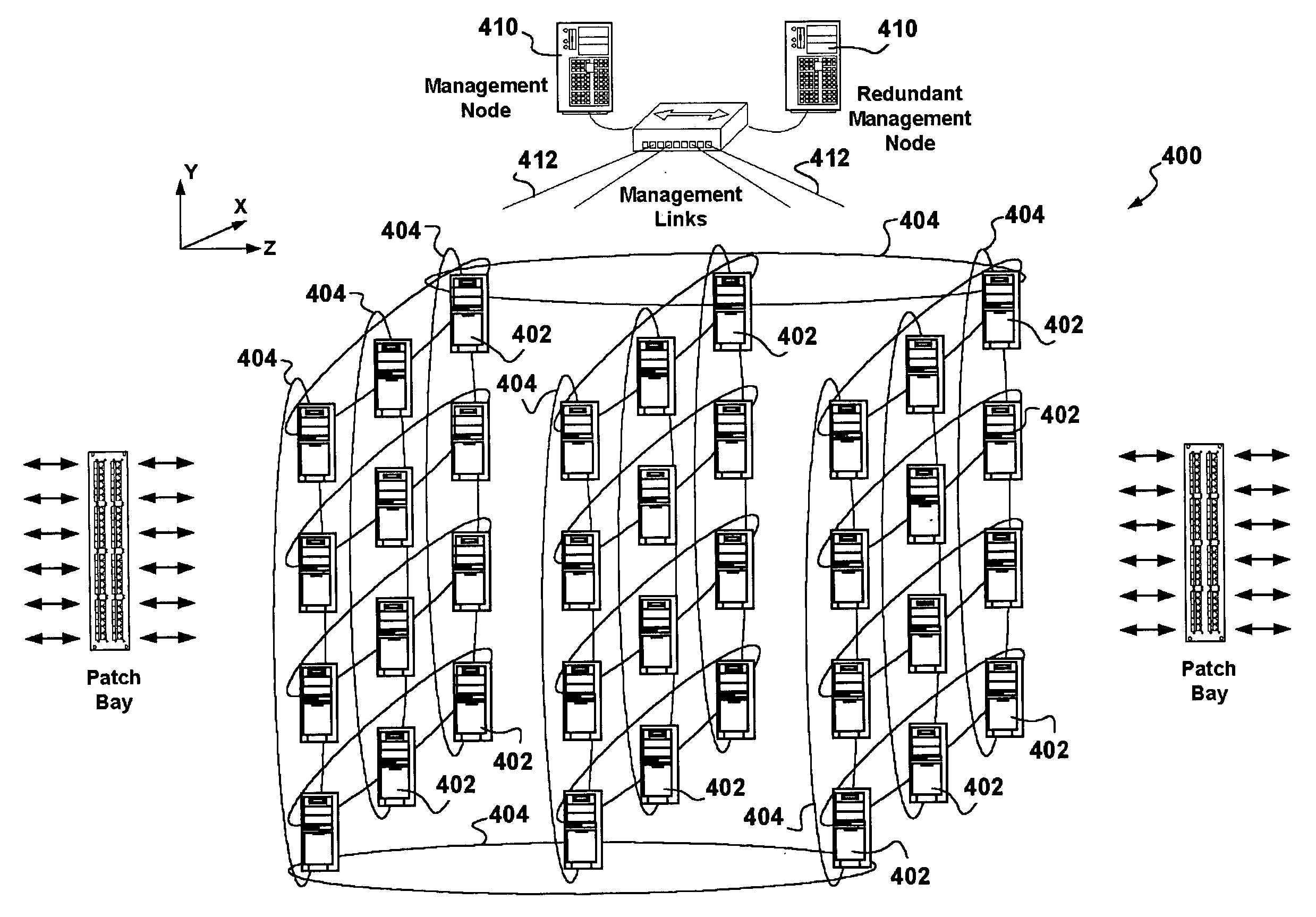 Software configurable cluster-based router using stock personal computers as cluster nodes