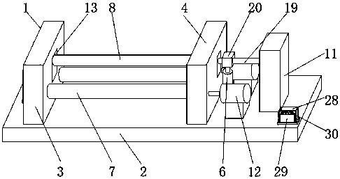 Veneer reeling machine with auxiliary supporting device
