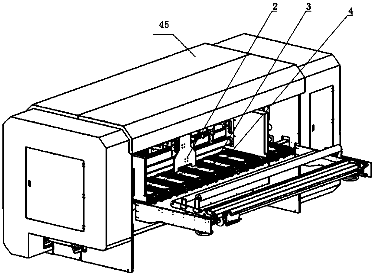 A corrugated cardboard slotting machine