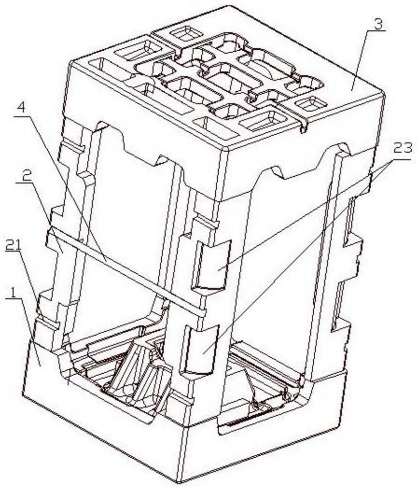 Packaging structure of washing machine