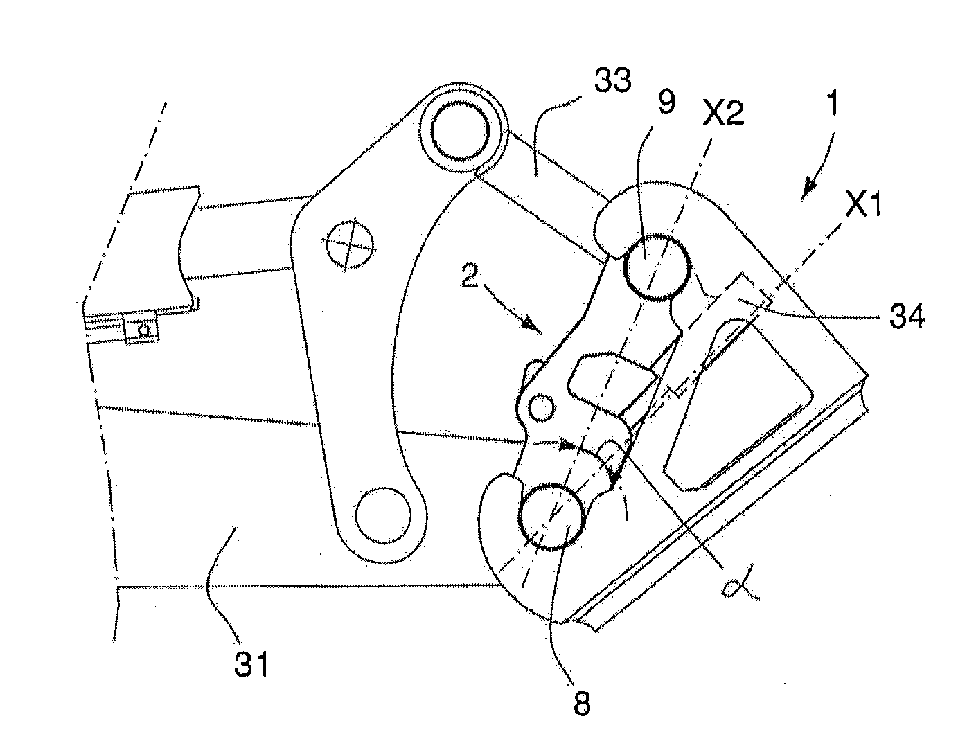 Arrangement for the removable coupling of a tool with a manoeuvrable arm of a working machine