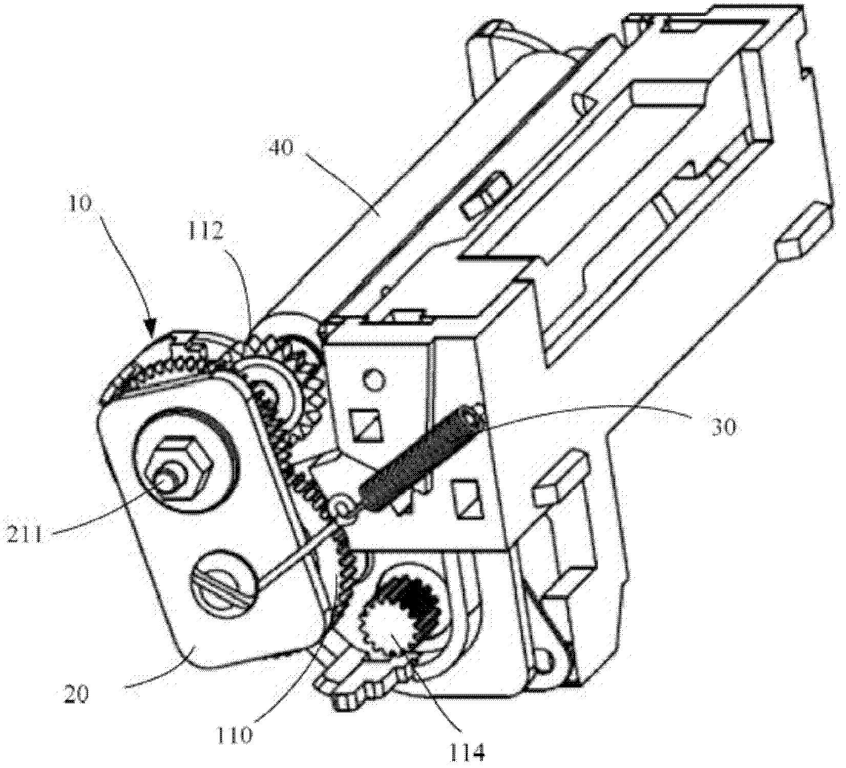Mini-type gear drive mechanism of temperature-sensitive printer