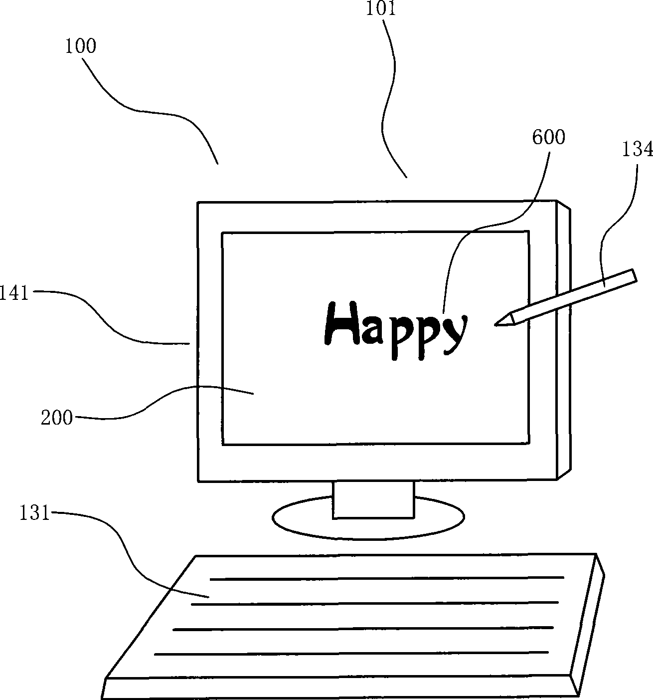 Personal computer with handwriting recognition identification affirmation function and implementing method thereof