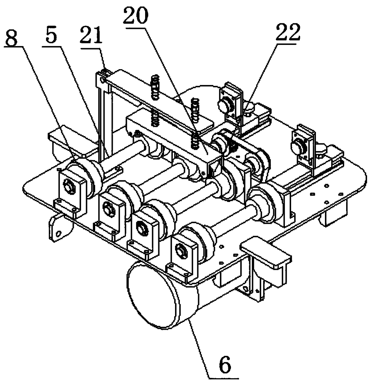 Shock absorber end face spraying device