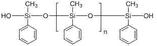 Preparation method for low-viscosity methyl phenyl hydroxyl silicone oil