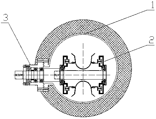 Heat-shrinkable tube clamp mechanism and heat-shrinkable tube positive compression expansion device using the same