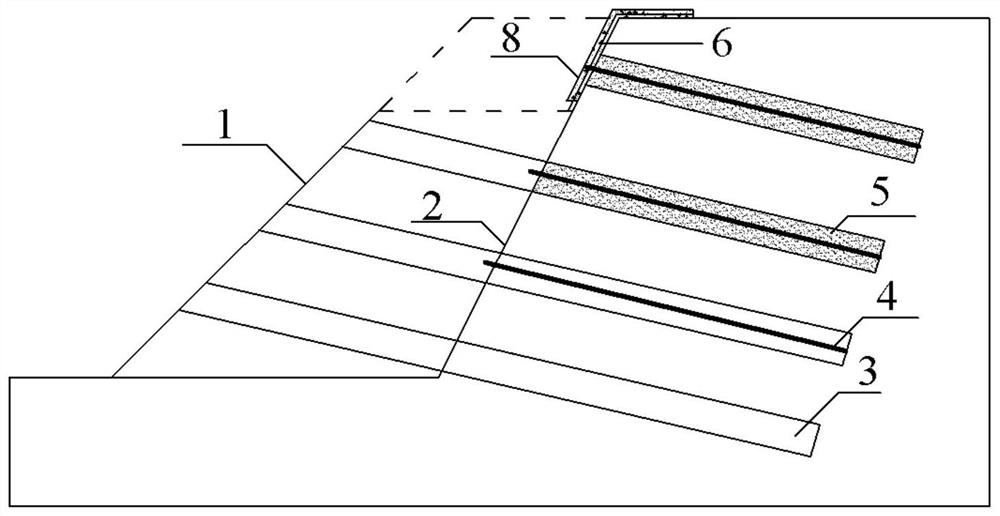 Soil nailing wall construction method for pre-reinforcing side slope rock-soil body