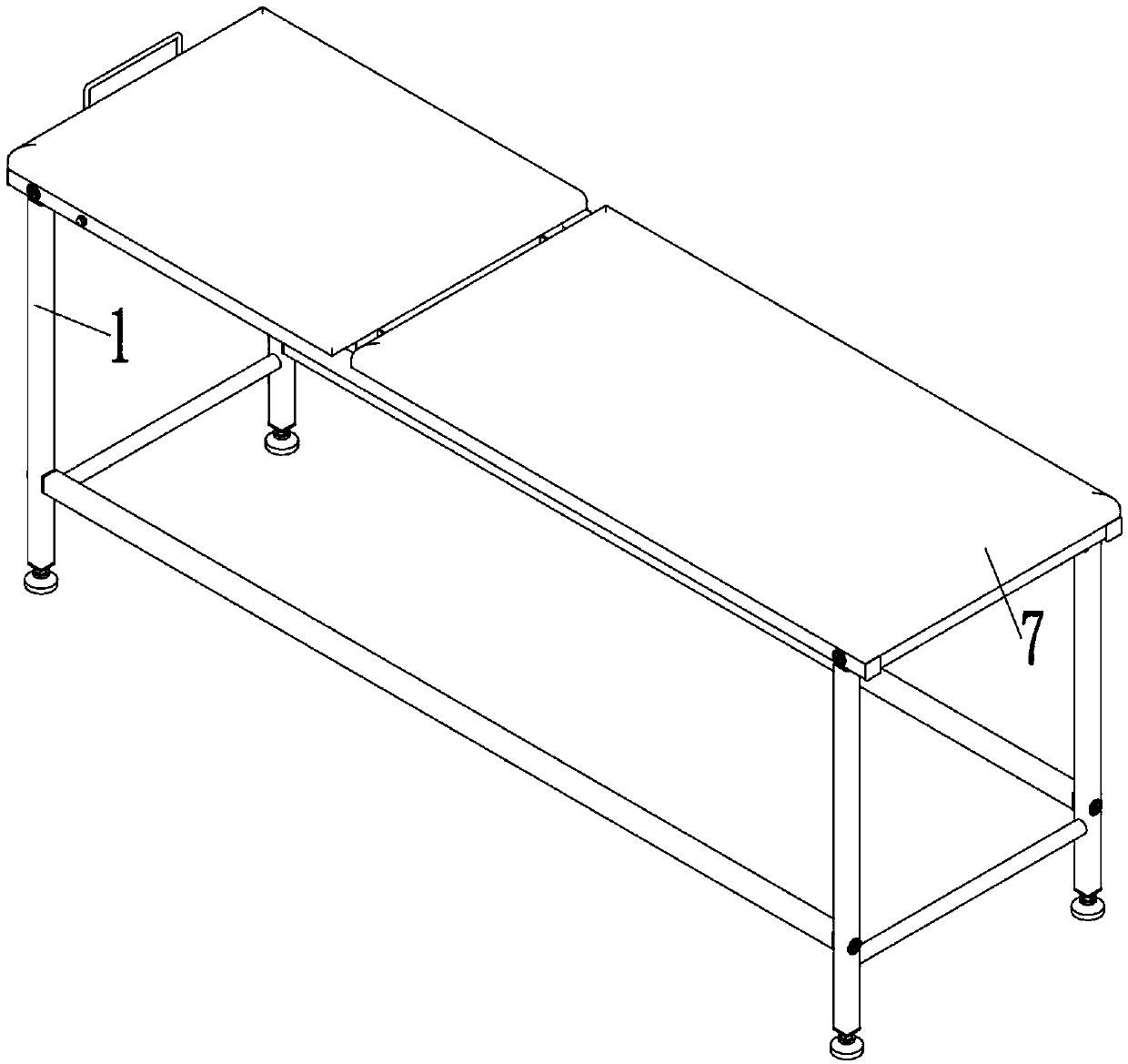 Flat treatment bed