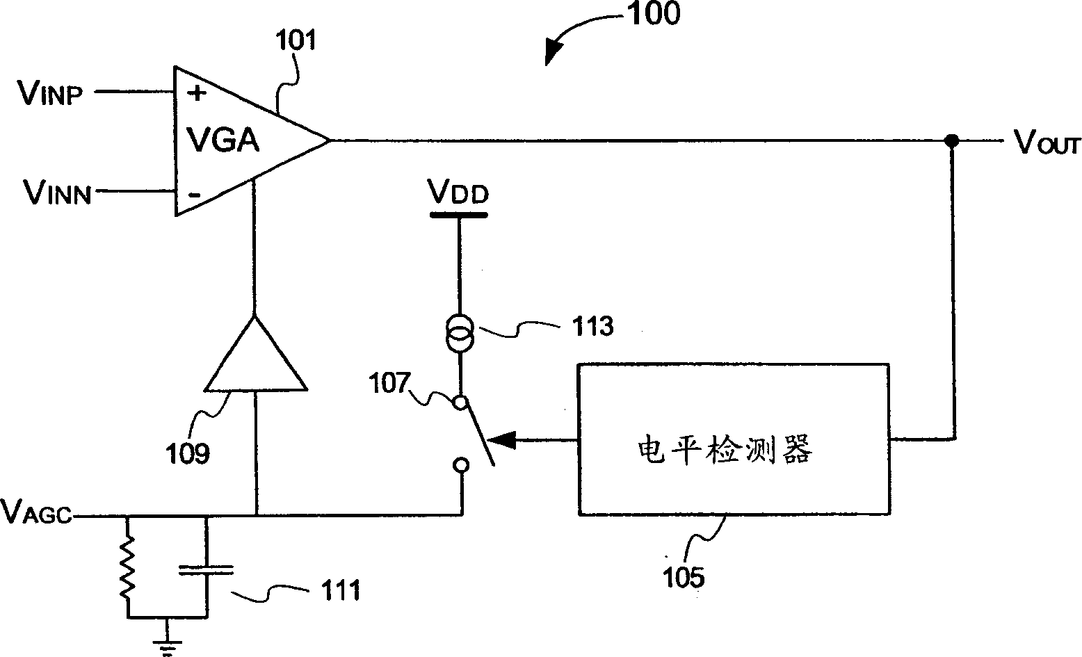 Automatic gain control system with self-adaptive climb and decay time