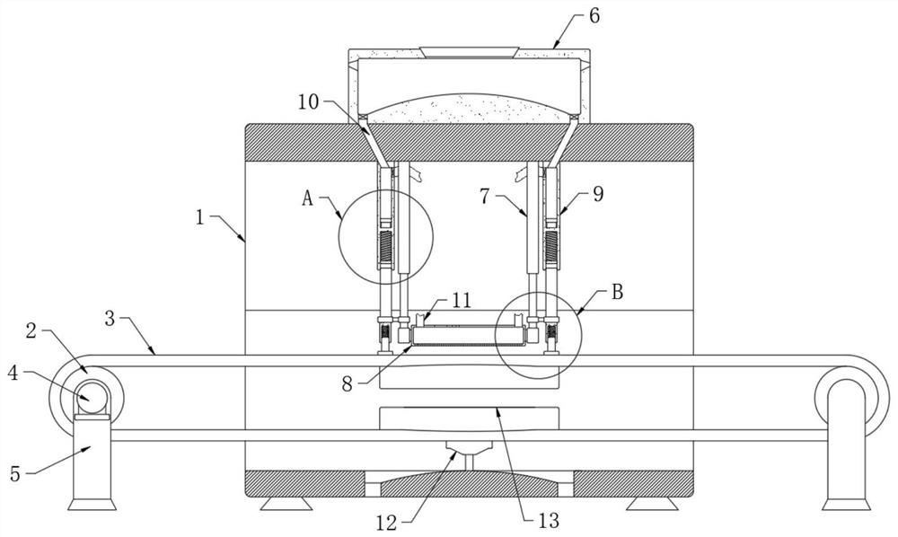 Processing device of graphene sound insulation material for train and use method of processing device