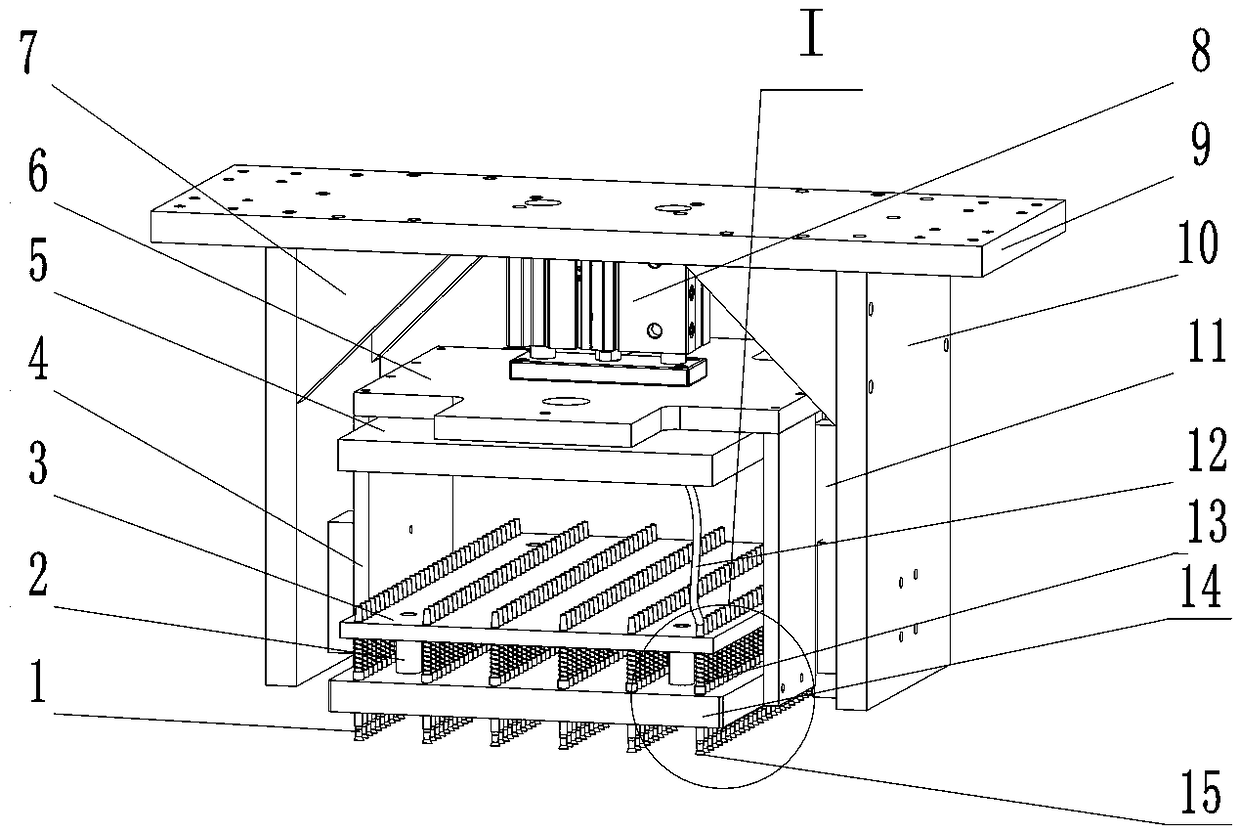 Array type elastic negative pressure fetching sucker