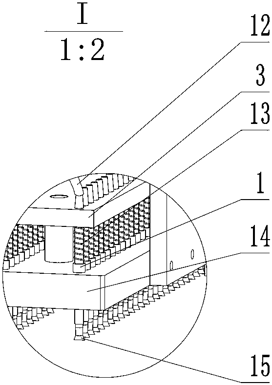 Array type elastic negative pressure fetching sucker