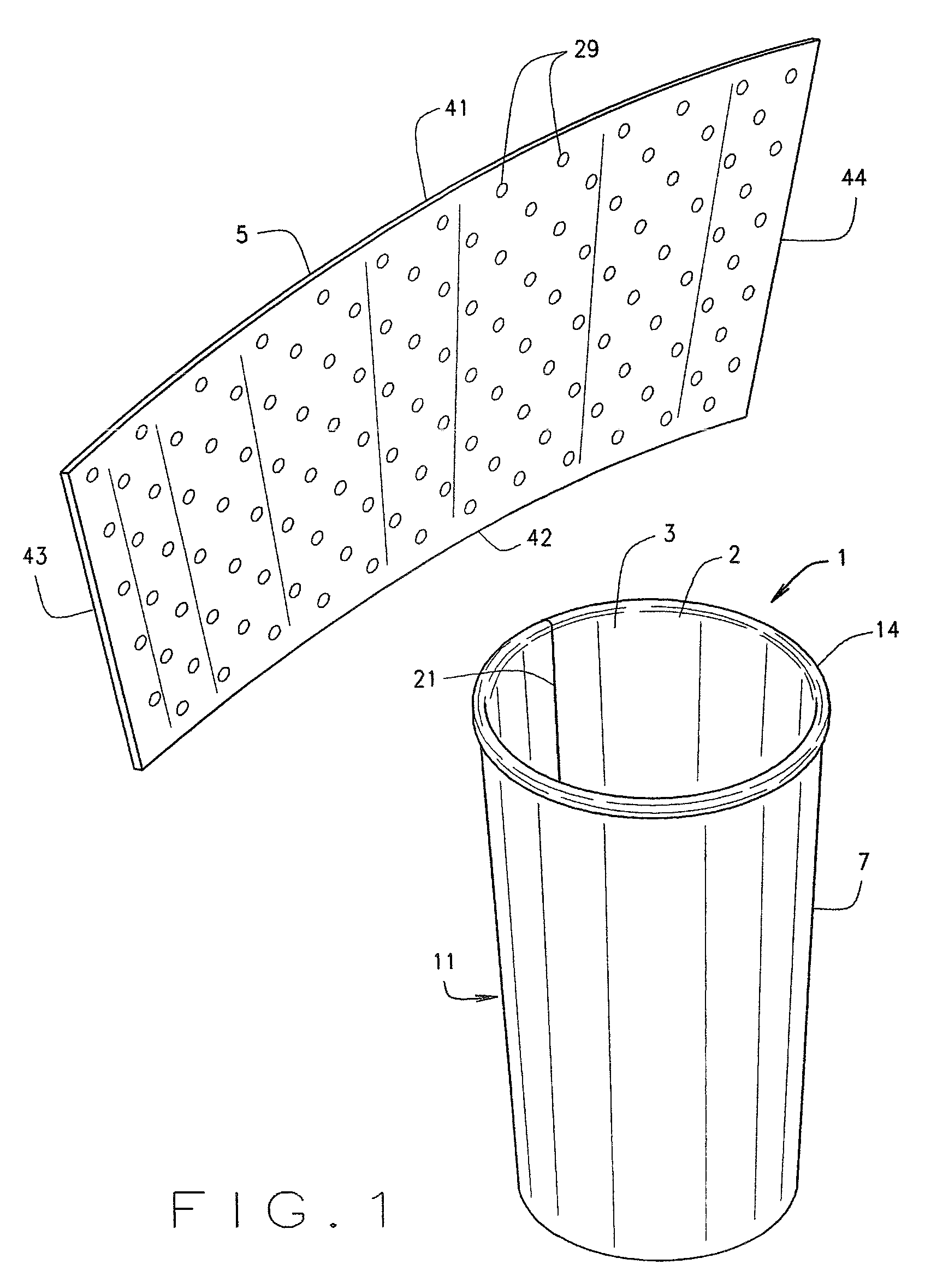 Multi walled container and method