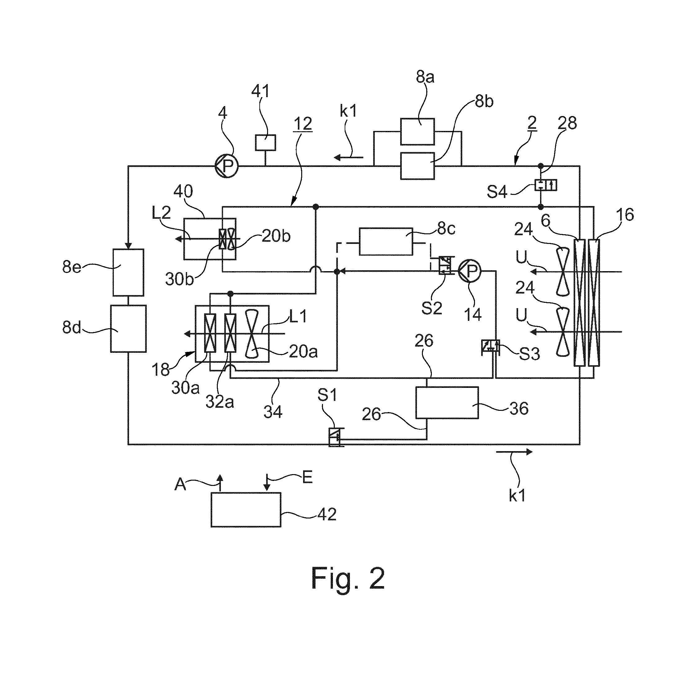 Thermal management for an electric or hybrid vehicle and a method for air-conditioning the interior of such a motor vehicle