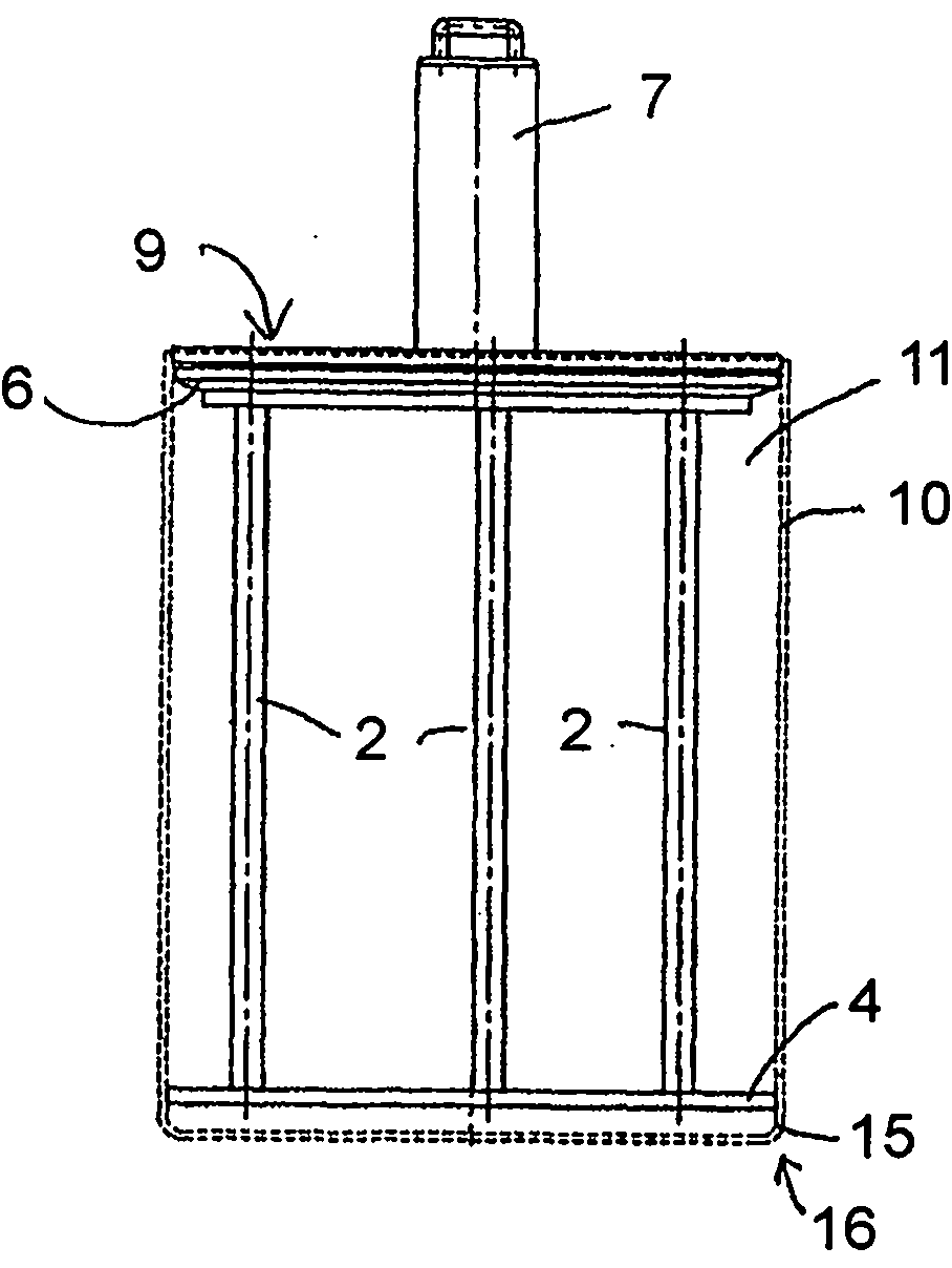 Guide support for a follower plate pump and follower plate pump