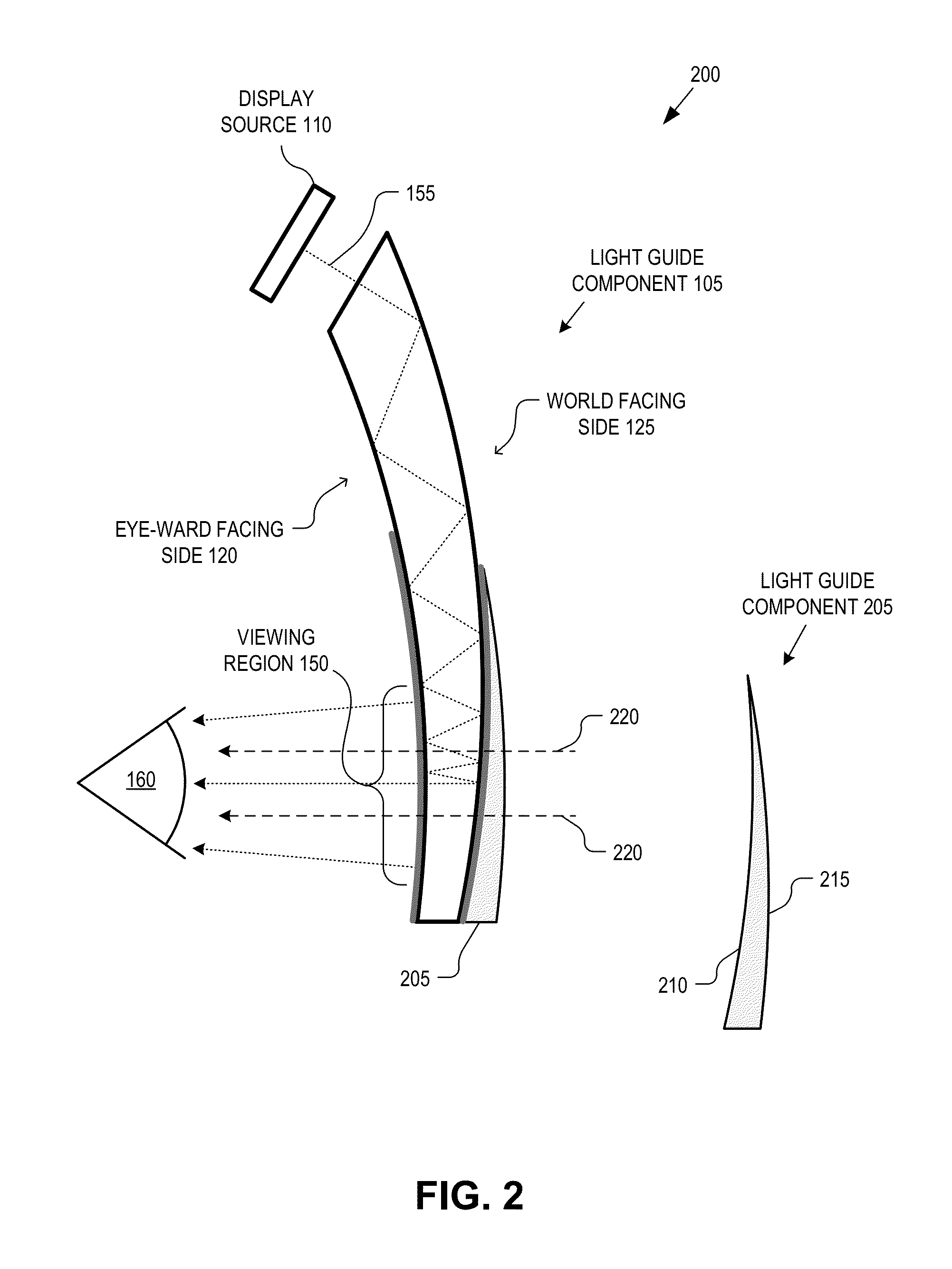 Eyepiece for head wearable display using partial and total internal reflections
