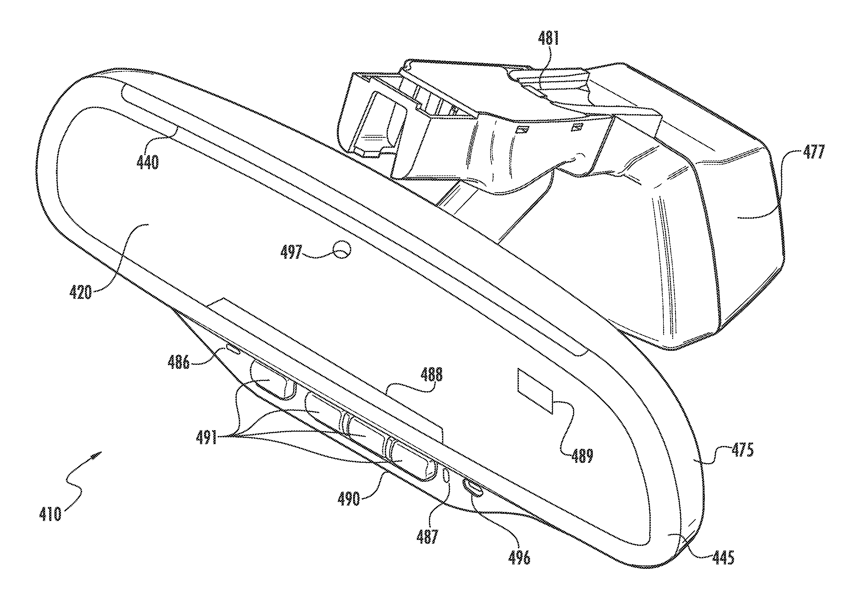 Automotive rearview mirror with capacitive switches