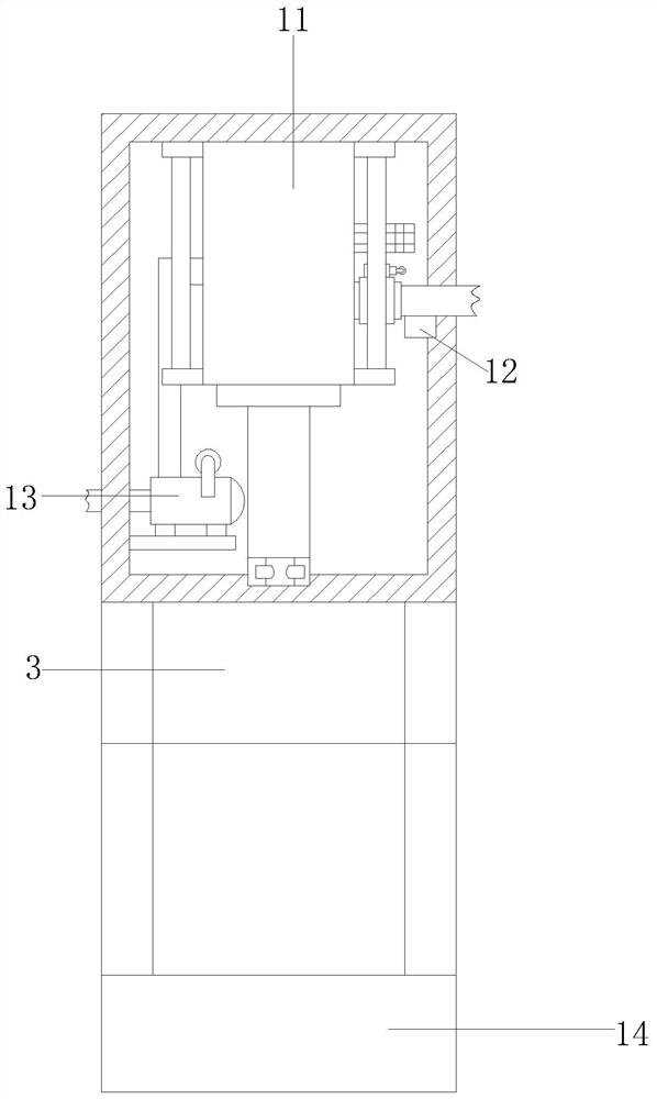 A device for punching oblique holes in the inner cavity of a water meter