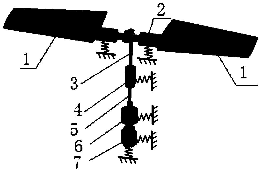 Rudder system vibration characteristic prediction method based on multi-body system transfer matrix method