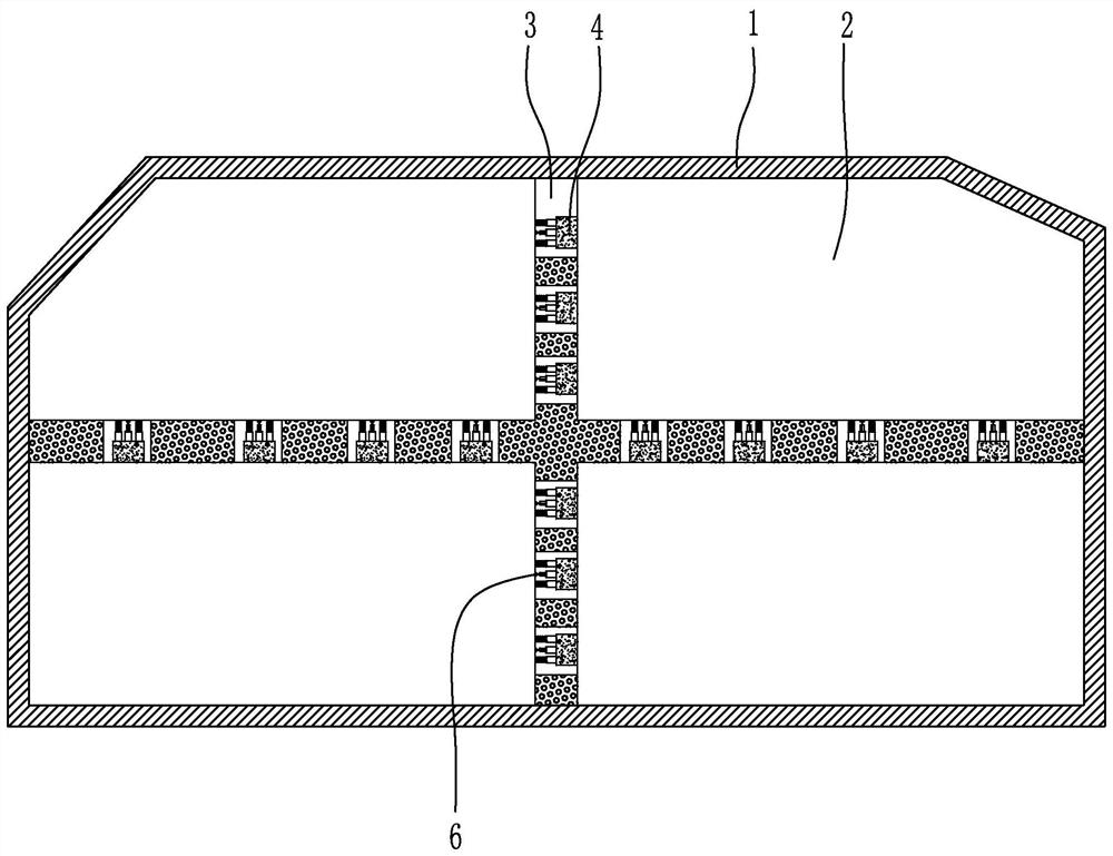 Method and device for controlling deformation of horizontal beam-slab support structure in reverse foundation pit