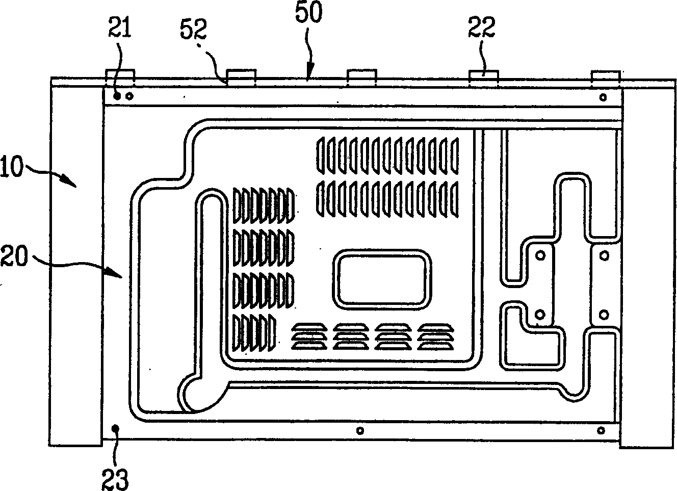 Assembly structure of microwave oven