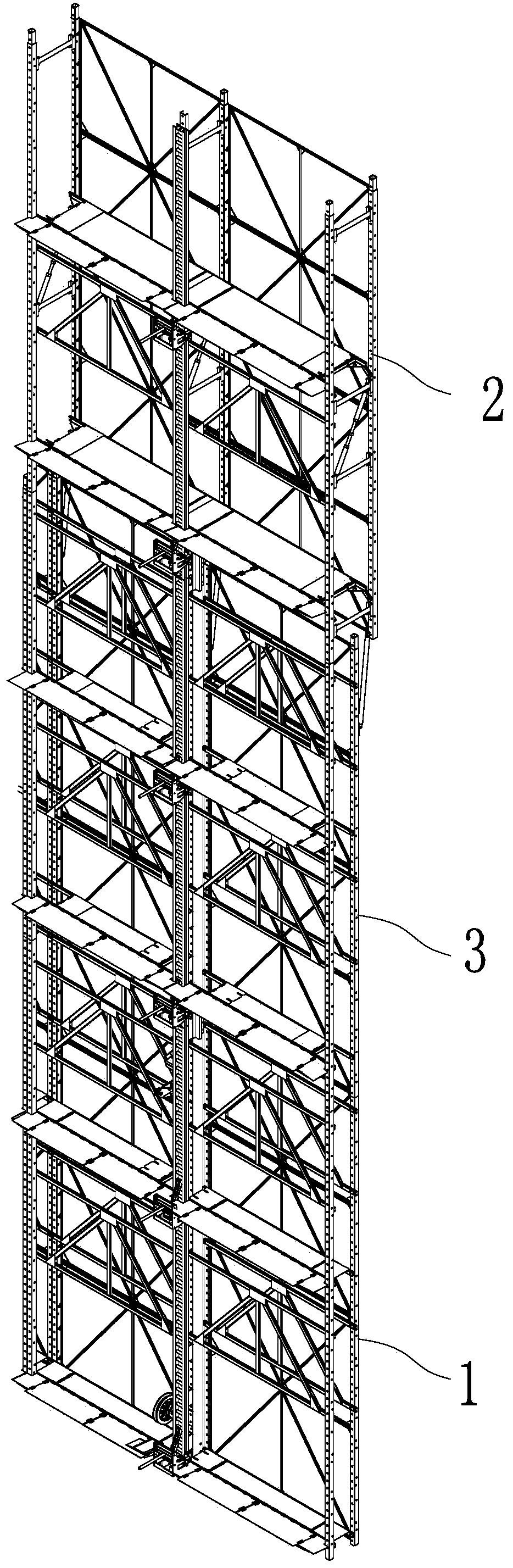 Mounting method of attached automatic lifting protection shield