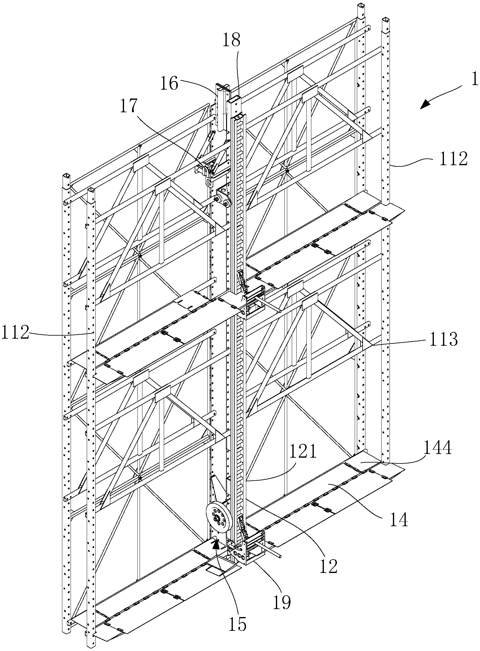 Mounting method of attached automatic lifting protection shield