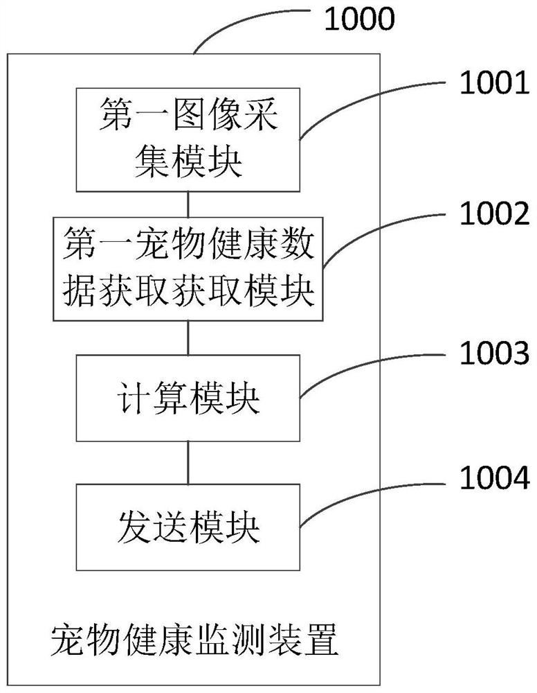Pet health monitoring method and device, computer equipment and readable storage medium