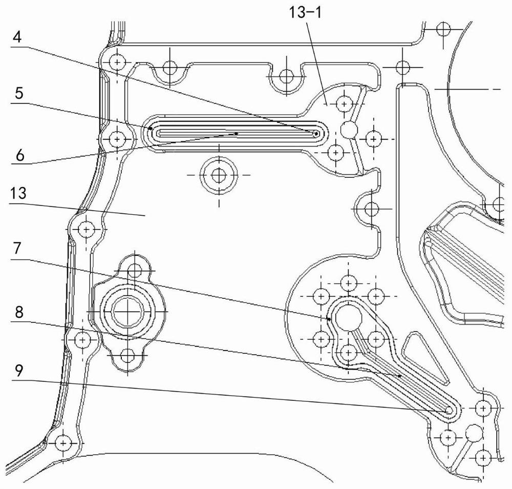 Novel gear chamber oil conveying structure