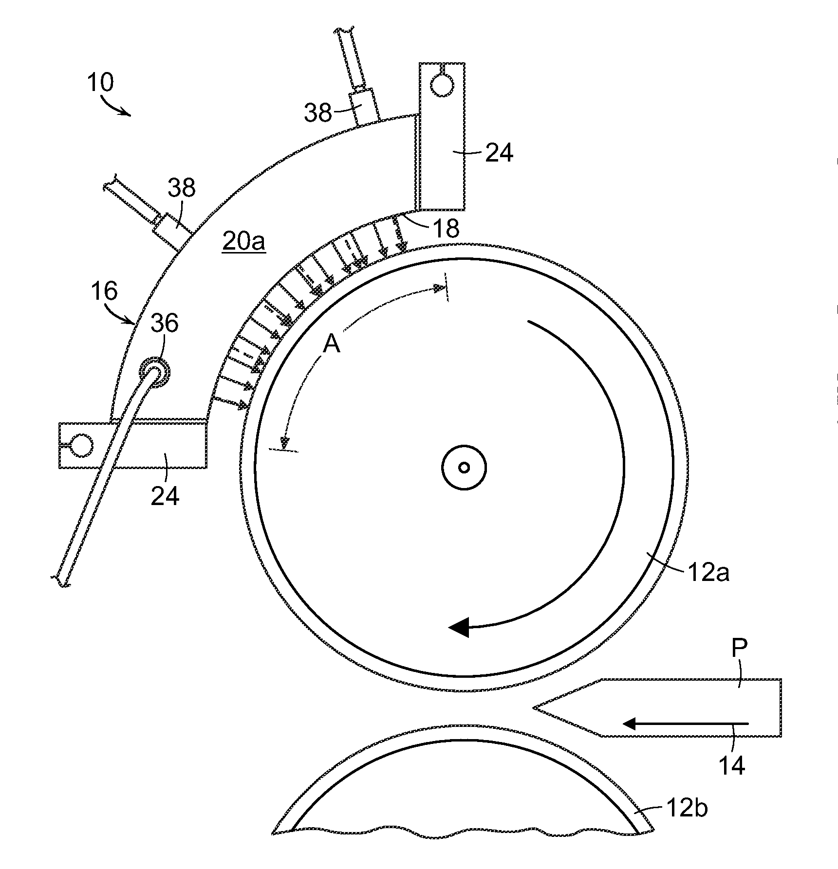Cooling device for a rolling mill work roll