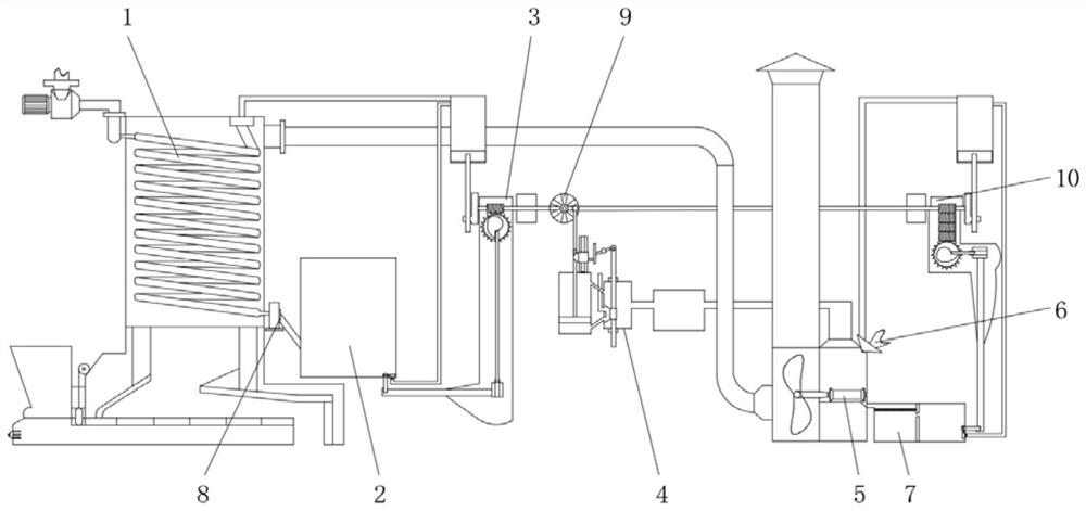 A coal-fired heat transfer oil boiler