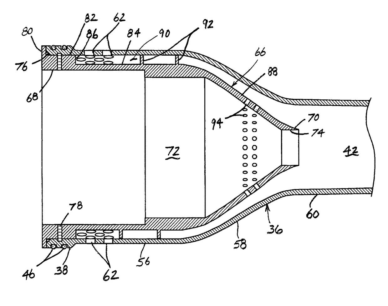 Cyclone separator for high gas volume fraction fluids