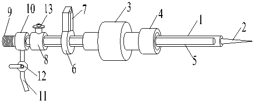 Cardiac atrial septal puncture assembly