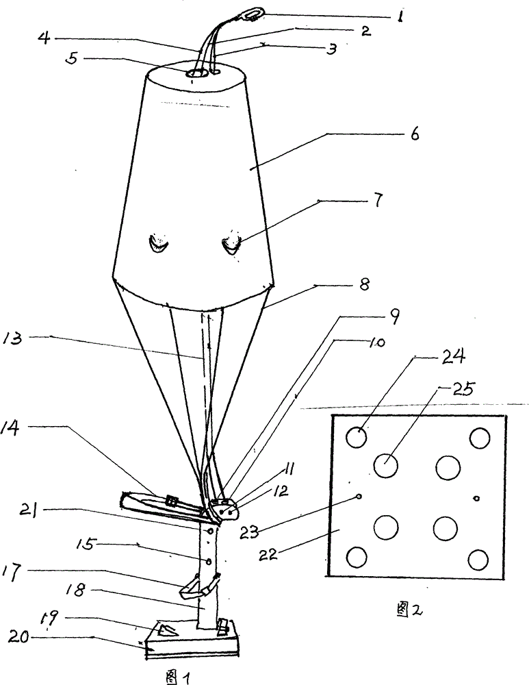 A high-rise slow-descent device for a cylindrical umbrella