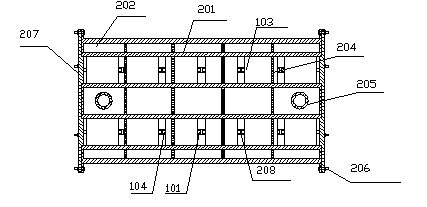 Shell-and-tube electrical automobile battery device with enhanced radiation function